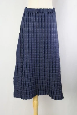 ISSEY MIYAKE me Blue Pleats Drop Crotch Pants Devided Skirt 324 9542 - Image 1 of 4