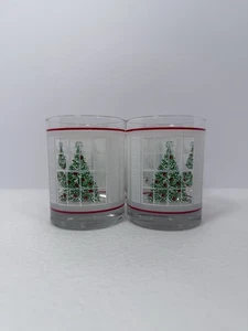 Set 4 Vintage Waechtersbach Christmas Snowy Window Double Old Fashioned Glasses - Picture 1 of 11
