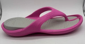 Crocs Athens Thong Flip Flip Slip On Pink Tan Women’s 11 Mens 9 Sandal Comfort - Picture 1 of 8