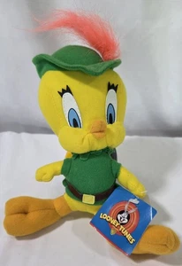 1997 Tweety Bird Robin Hood Looney Tunes Warner Bros Plush Stuffed Animal 12" - Picture 1 of 4