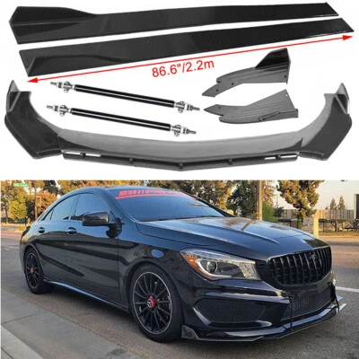 Carbon Fiber Front Bumper Lip Side Skirt/ Strut Rods For Mercedes-Benz CLA250 — 第 1/4 张图片