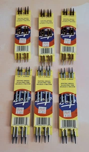 Wrights Boye DOPPELSPITZE STRICKNADELN Menge 6 Größen 5-7-8 Aluminium Neu aus altem Lagerbestand - Bild 1 von 5