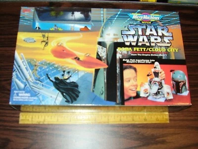老式 1990 年代 GALOOB 微型机器星球大战 Boba Fett/Cloud City 套装密封 — 第 1/4 张图片