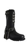 Loblan 729 Round Toe Black Waxy Leather Boots