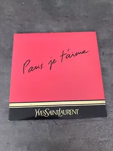 DISQUE rose 45T PARIS JE T'AIME promo YVES SAINT LAURENT Aznavour Baker F83 - Imagen 1 de 4