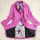 Paul Smith BLACK LABEL Trench Coat Belt Pink Size 38 From Japan