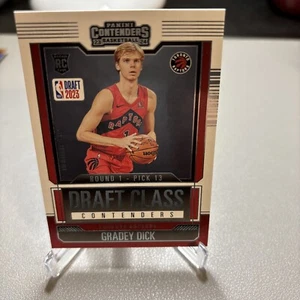 Gradey Dick 2023-24 Panini Contenders Draft Class #7 RC Toronto Raptors - Picture 1 of 2