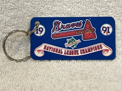 VINTAGE Atlanta Braves 1991 National League Champions Keychain, NEW&NICE!! - Image 1 of 2