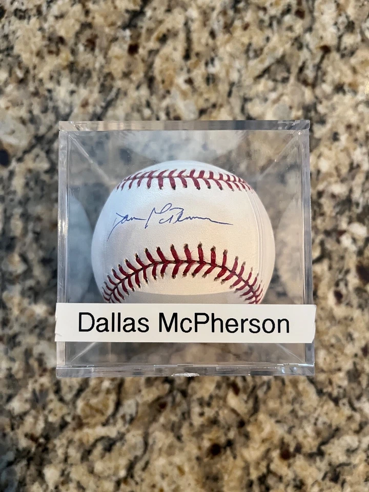 Dallas McPherson Medias Blancas Firmado Autografiado Rawlings OML Béisbol MLB Certificado de Autenticidad Foto 1 de 3