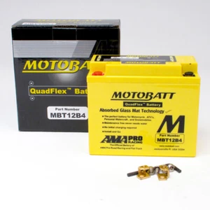 MBT12B4 Motobatt Battery - AGM 165cca Aprilia Cagiva Ducati Triumph Yamaha - Picture 1 of 4