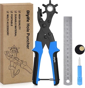 Professional Leather Hole Puncher, Full Set Punch Tool Kits for Belt, Watch Band - Picture 1 of 12