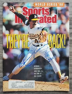 Dennis Eckersley rivista illustrata sportiva firmata 22/10/90 atletica MLB RAD - Foto 1 di 2