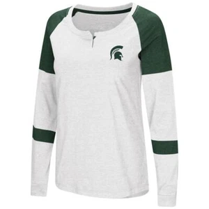 Michigan State University Ladies Long Sleeve Raglan Dorothy Tee - Picture 1 of 3