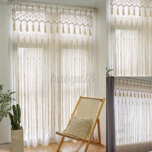 Macrame Curtain Wall Hanging Tapestry Room Door Window Wedding Decor 85x200cm