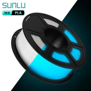 SUNLU 1.75MM Glühen im dunklen PLA Filament 1KG Weiß Filament, leuchten Blau - Bild 1 von 11