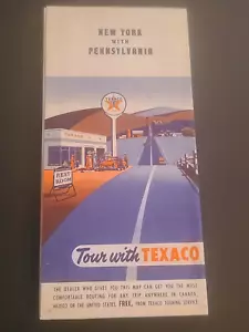 1954 New York with Pennsylvania Map by Texaco - Picture 1 of 1