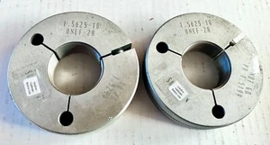 SWANSON 1-9/16 18 UNEF 2A THREAD RING GAGES 1.5625 GO NO GO = 1.5249 & 1.5199 - Picture 1 of 2