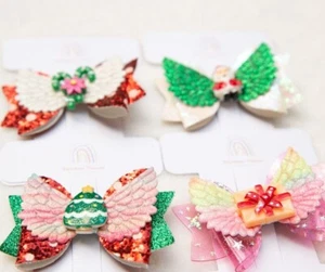 Cutest 3 inch Christmas hair clip for baby girl toddler hair bow party gift - Picture 1 of 14