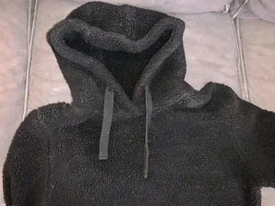 Brave Soul Fleece Pullover Hoodie, Black, Size Small - Image 1 of 4