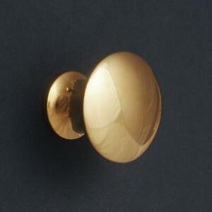 SOLID BRASS CABINET KNOBS CUPBOARD CUP PULL DRAWER HANDLES KITCHEN | POLISHED