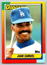 1990  Topps Traded #109T Juan Samuel Los Angeles Dodgers