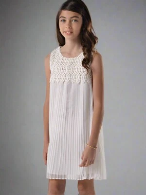 Blush by Us Angels NEW  Girls Occasion and Party Dress Ivory Chiffon NWT - Image 1 of 3