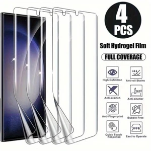 4 Pack New Hydrogel Screen Protector Cover for Samsung Galaxy S25 Ultra Plus S24 - Picture 1 of 8