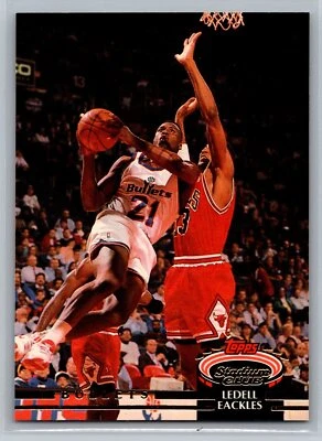Ledell Eackles 1992-93 Stadium Club BASKETBALL #37 Washington Bullets - Image 1 of 2