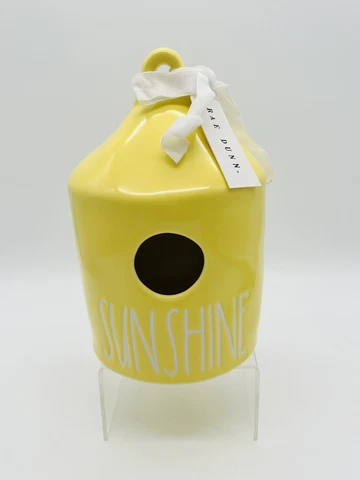Rae Dunn Birdhouse Sunshine Yellow New With Tag Cover