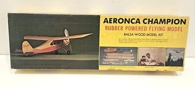 STERLING AERONCA CHAMPION 21" WINGSPAN #K-1 NEW FLYING BALSA WOOD AIRPLANE MODEL - Image 1 of 2