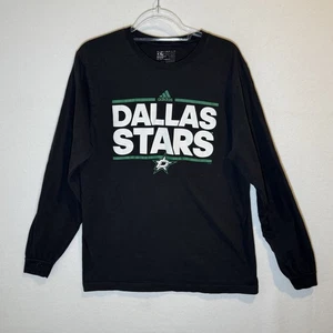 Adidas Men's Adult Sz Large Tee Shirt T Black Dallas Stars NHL Hockey Go-To Tee - Picture 1 of 5