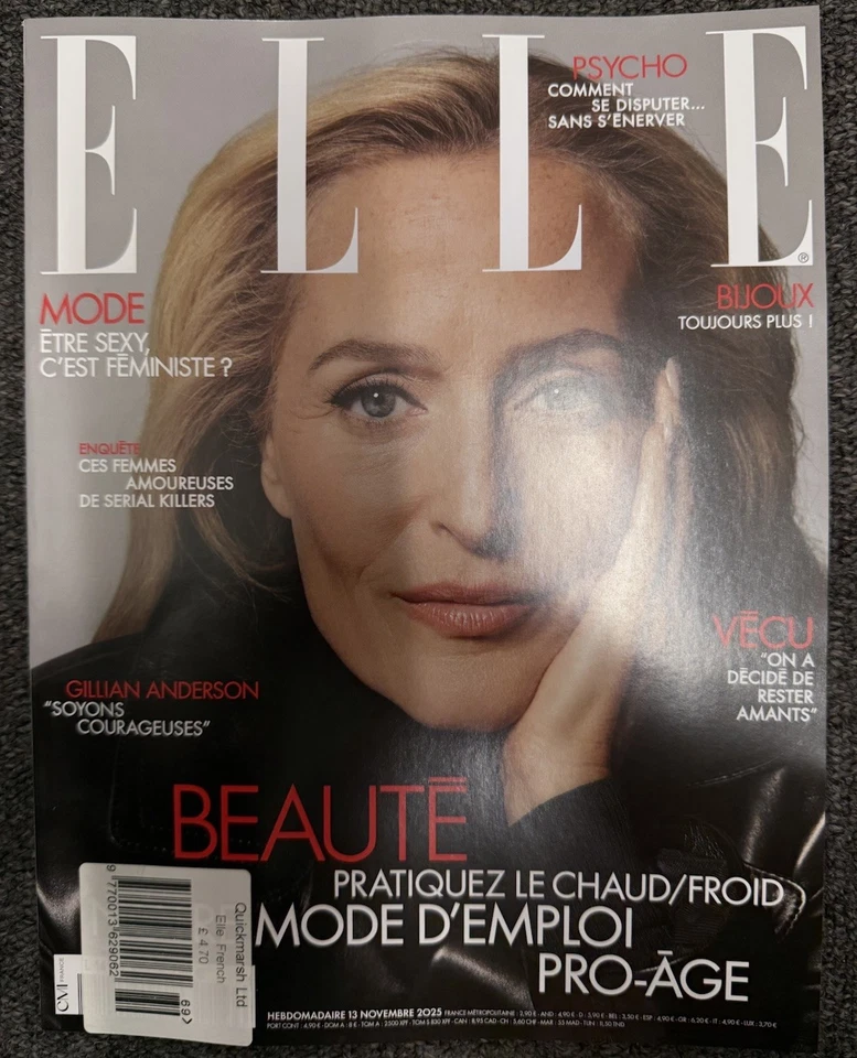 ELLE French Weekly Magazine Issue 4169 13 November 2025 - Gillian Anderson - Image 1 of 1