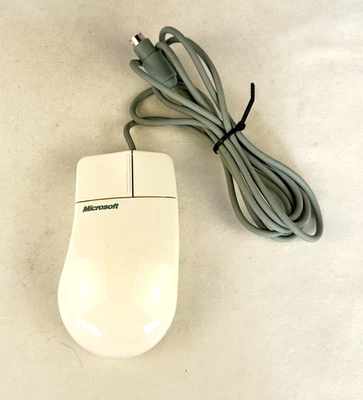 Microsoft 2.0 Wired Mouse Serial Port 2 Button Tested Working Preowned Vintage - Image 1 of 4