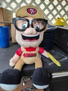 San Francisco 49ers NFL study Buddies Team Nerd Mascot Plush NWT - Picture 1 of 14
