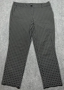 Hilary Radley Pants Womens 10 Geometric Print Stretch Trousers Pockets Stretch - Picture 1 of 15