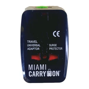 Carry On Miami TLK301BL Travel World Universal Adaptor Surge Protect 110/220V - Picture 1 of 6