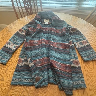 Cripple Creek Navaho Blanket Wrap Shawl Collar Open Western Jacket S Oversized - Image 1 of 4