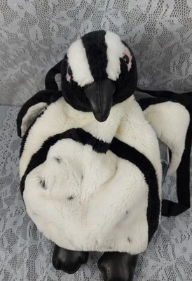 Petting Zoo Penguin Plush Backpack Book Bag Black Bird Stuffed Animal JLI 1994 - Image 1 of 4
