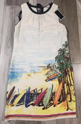 Vestido Juicy Couture Malibu Point Seda Verano Playa Cóctel Cambio Talla 2 Nuevo con Etiquetas Foto 1 de 4