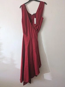 Red Littlewoods Amanda Wakely Red Wrap Dress, Size 18, BNWT, Missing Beads - Picture 1 of 22
