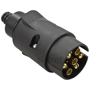 5x Anhängerstecker 7 polig Anhänger Stecker Kunststoff Wohnwagen PKW Beleuchtung - Picture 1 of 1