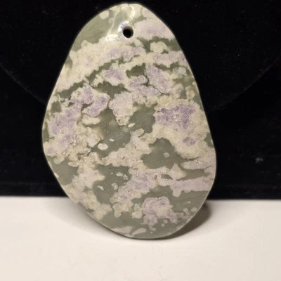 Cabochon Pendant Rainforest Rhyolite Jasper Loose Natural Stone 2 1/4 Inches #57 - Image 1 of 4