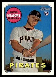 2018 Topps Heritage Austin Meadows Rookie Pittsburgh Pirates #568 - Picture 1 of 2