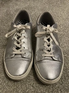 Paul Smith Lee Leather Sneakers Trainers Metallic Silver 6.5 UK - Picture 1 of 7