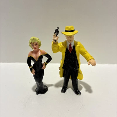 Juego de figuras de PVC Dick Tracy (2) - Aplausos años 90 - 3,5-4" de alto - Disney - Madonna Foto 1 de 2