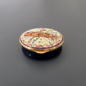 Staffordshire Emaille Pillendose Schmuckdose Golfschläger - Bild 1 von 7