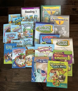 ABeka 1st Grade lot Teacher Student books keys Readers Answer Parent Child - Picture 1 of 20