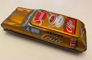 Vintage 1950’s Techno Nomura Japan Tin Litho Special Instant Coffee Gold Toy Car - Picture 1 of 14