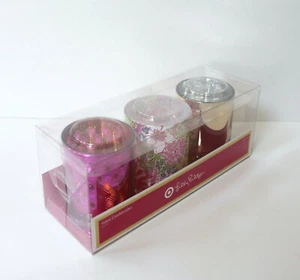 Lilly Pulitzer x Target Glass Votive Candle Holders Set of 3 - Picture 1 of 5