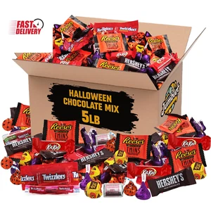 Halloween Chocolate Candy Mix, Pack of Bulk Halloween Candy Individually Wrapped - Picture 1 of 12
